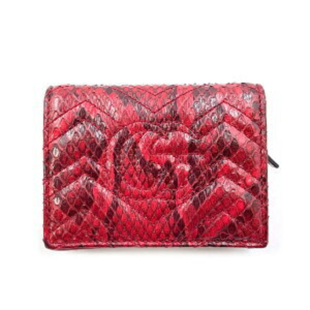 Gucci Python Compact Wallet Leather Red - image 2